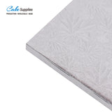 12mm Silver Square Wrapped Edges Cake Boards