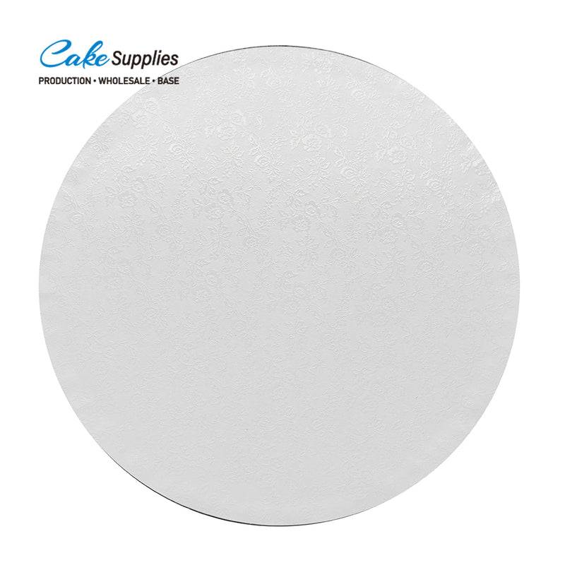 12mm White  Round Wrapped Edges Cake Boards