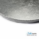 12mm Silver  Round Wrapped Edges Cake Boards